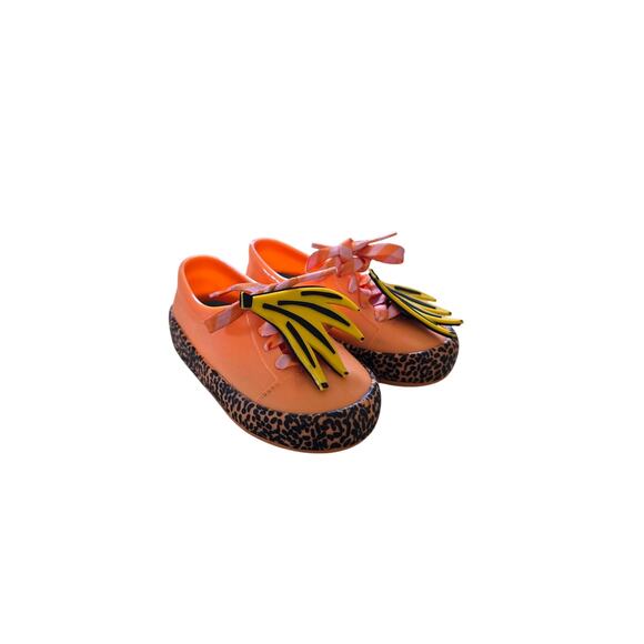 Mini Melissa Other - Mini Melissa Fabula Street Sneakers Jelly Shoe Salmon Pink Banana Size 7 Toddler